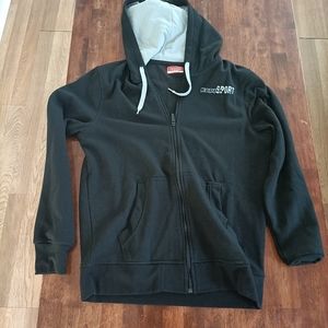 Black Kappa sport sweatshirt with hoodie size L